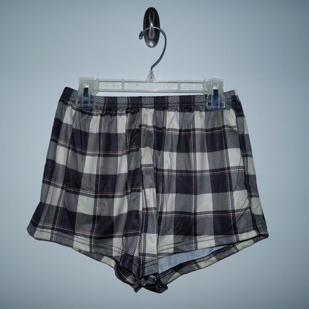 Plaid Print Sleep Shorts